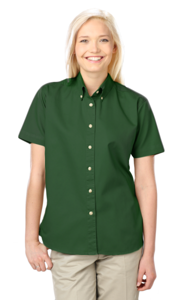 Ladies Shirt   Short Sleeve 100% Cotton  Twill